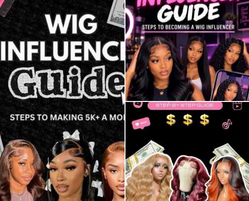 How to become a wigs influencer🎀 cover photo collage