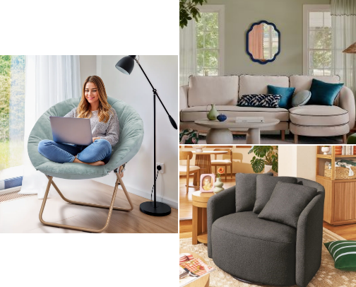 Living Room Decor & Furniture Ideas for Modern Homes cover photo collage
