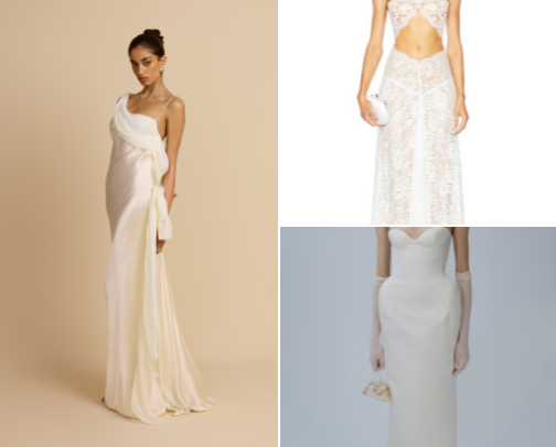 What I would wear for a more untraditional bridal dress cover photo collage
