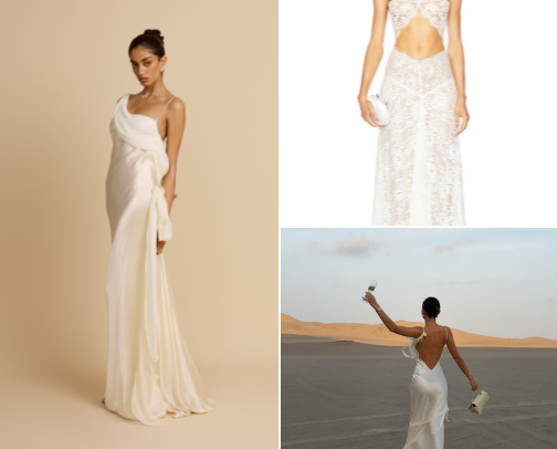 What I would wear for a more untraditional bridal dress cover photo collage