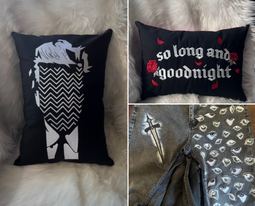 Embroidered items that I’ve made cover photo collage