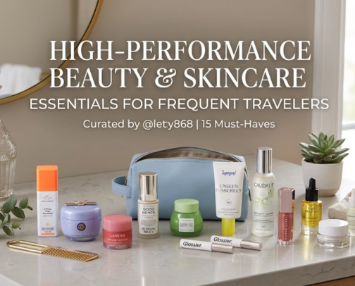 High-Performance Beauty & Skincare Essentials for Frequent Travelers cover photo collage