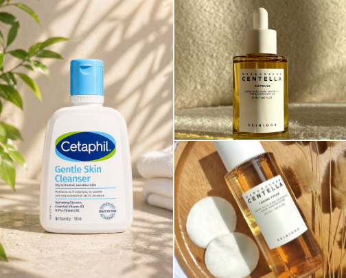 My Everyday Skincare Essentials 🌸 cover photo collage
