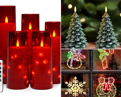 Festive Christmas Home Décor – Ornaments, Lights, and Holiday Accents for a Cozy Holiday Season cover photo collage