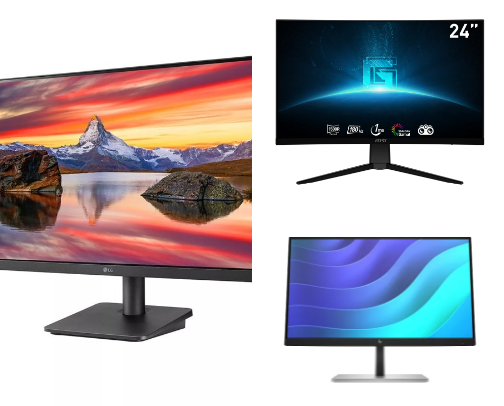 Best Monitors for Work, Study & Creative Setups cover photo collage