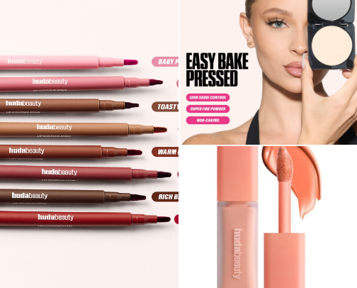 Huda Products cover photo collage