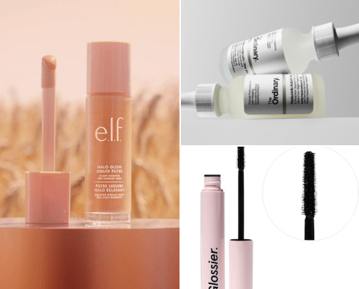 my go-to makeup and skincare cover photo collage