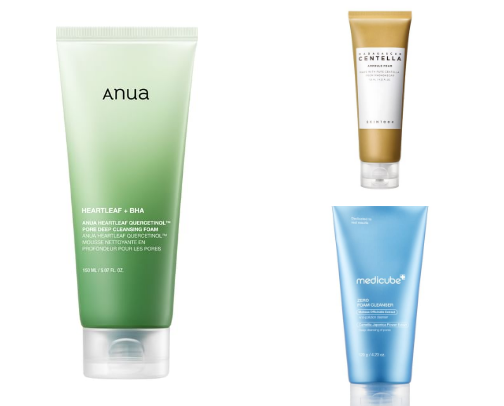 Glowy Yesstyle skincare must haves. Acne-safe edition. cover photo collage