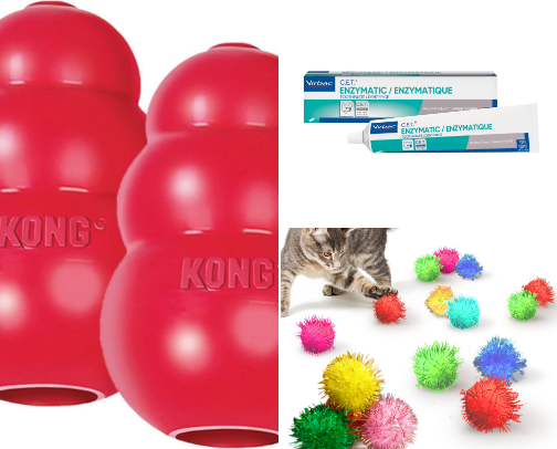 Products for pets cover photo collage