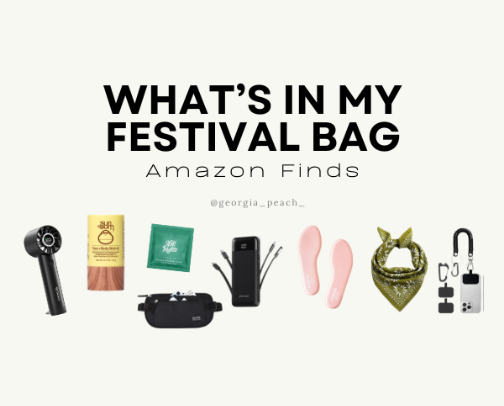 What's In My Festival Bag? Amazon Finds cover photo collage