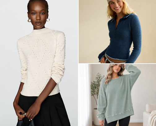 Best Fall Outfit Essentials for Women 2026: 15 Rugby Polos, Textured Knits and Funnel-Neck Layers cover photo collage