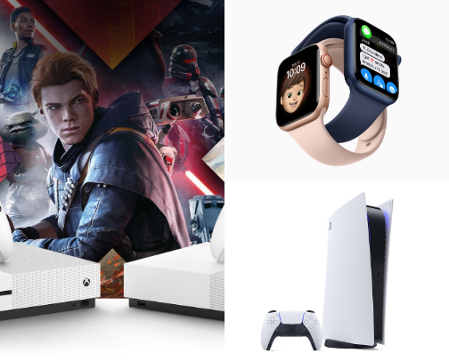 Cool gadgets and devices cover photo collage