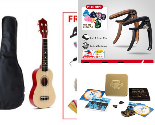🎼 Affordable musical instruments accessories cover photo collage