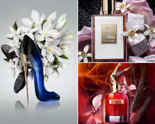 Fragrances for women of different categories🤍 cover photo collage