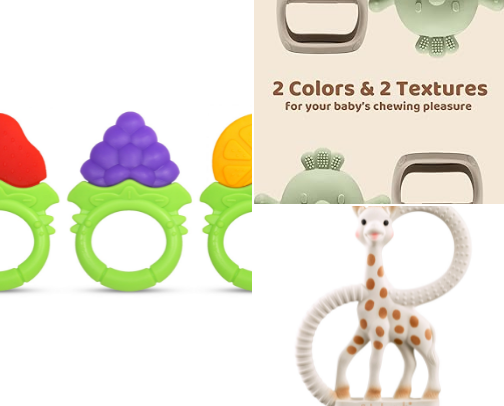 Fav teether toys cover photo collage