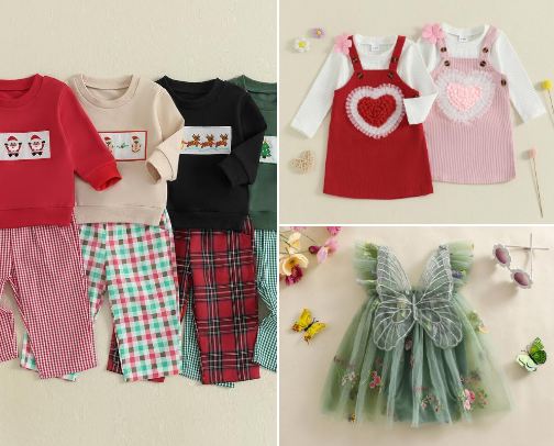 TIKTOK SHOP BABY CLOTHES cover photo collage