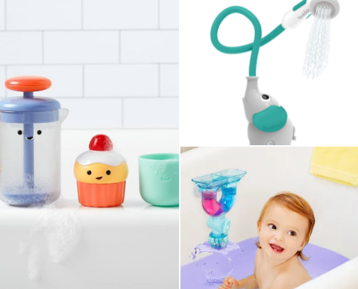 Bath toys for a 12 month old cover photo collage