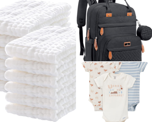 What’s in my diaper bag cover photo collage