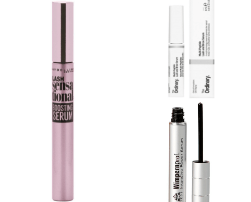 The best lash serums under 35$! cover photo collage