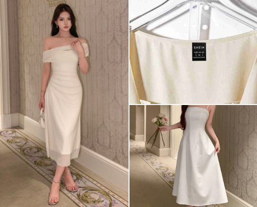 White Dress cover photo collage