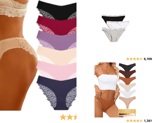 Underwear for women cover photo collage