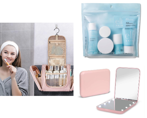 travel essentials for the girls! cover photo collage