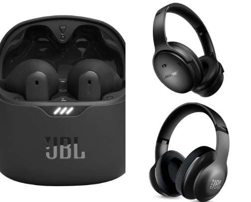 My Top Picks: wireless Headphones and earbuds. cover photo collage