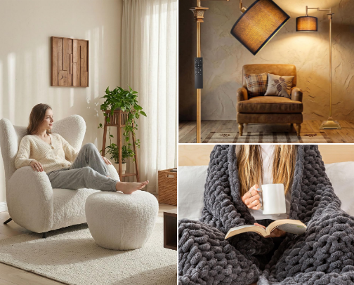 Cozy Reading Corner Essentials cover photo collage