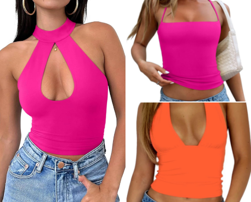 Bold & Neon Summer Looks 💚 cover photo collage