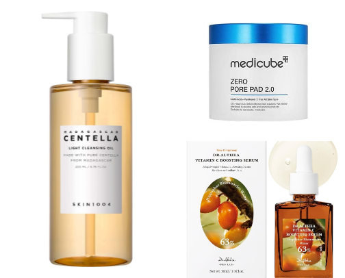 Skincare for combination\normal skin cover photo collage