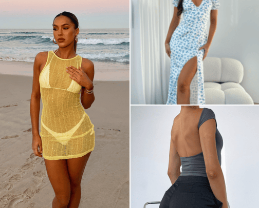 white fox clothes cover photo collage
