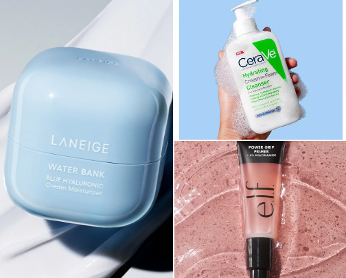 my fav skincare and makeup cover photo collage