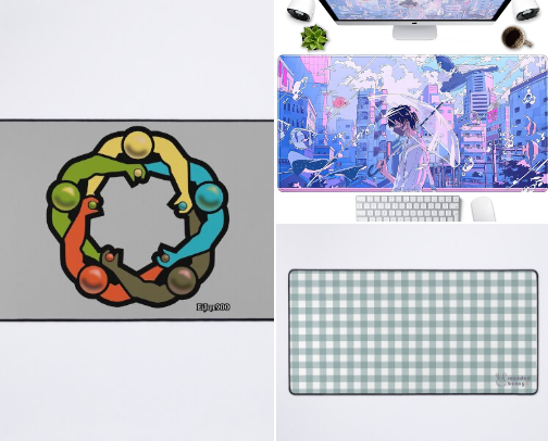 Mouse pads and Desk mats cover photo collage
