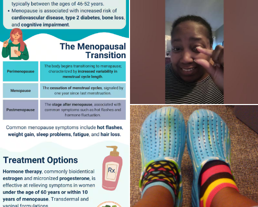 Menopause is messy cover photo collage