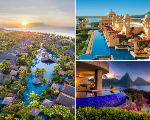 15 Luxury Hotels with Spectacular Views that Must Visit in 2025! cover photo collage