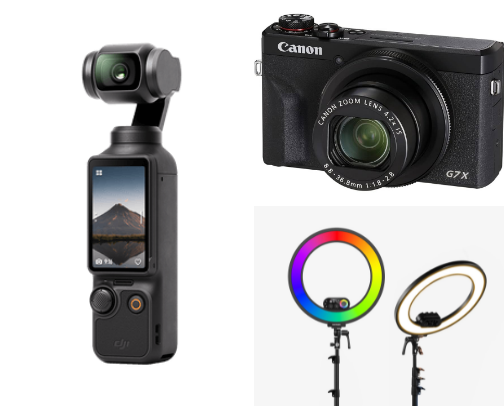 Content creator must haves cover photo collage