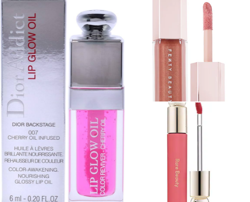 Juicy glossy lips cover photo collage