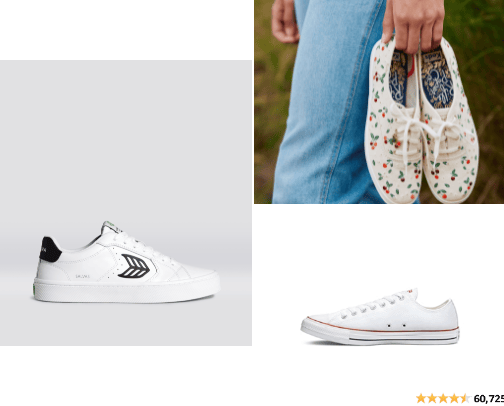 My fave dressy sneakers to wear with spring dresses cover photo collage
