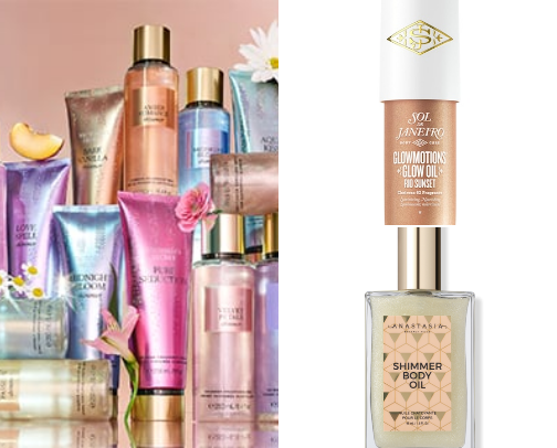 Best bodey glitterd & glow oils for summer glow up cover photo collage