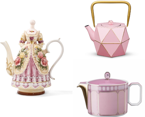 Unique Pink Teapots cover photo collage