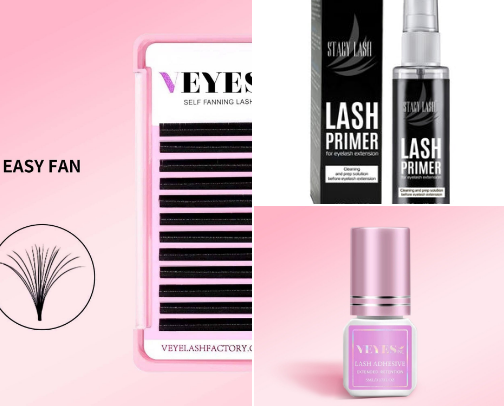 Lash supplies cover photo collage