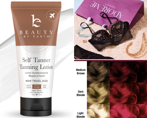 Beauty products for plus size fair women cover photo collage