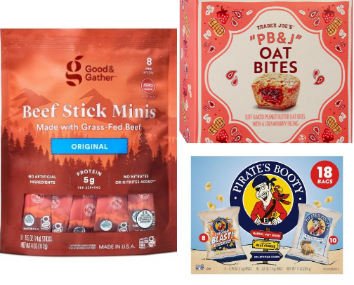 Road Trip/School lunch snacks: healthy and sold in bulk cover photo collage