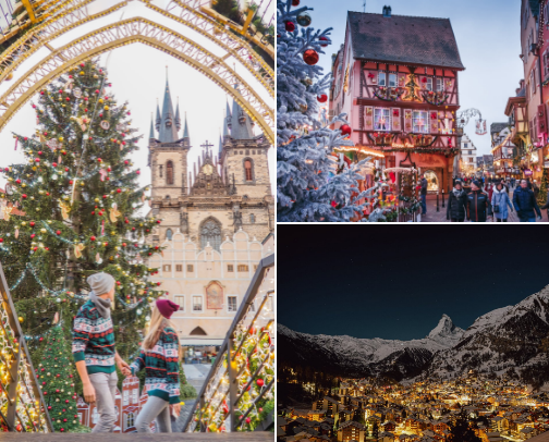 🎄 Christmas Travel Dreams ✈️ / Viajes mágicos en Navidad cover photo collage