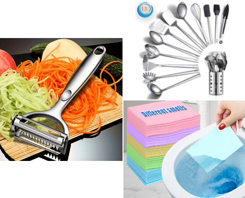 Glow & Go Gadgets  ✨🔋🧽🧺                                                          Shiny little things that do big things. cover photo collage