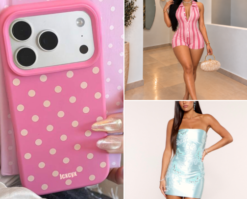 Pink Girly Finds cover photo collage