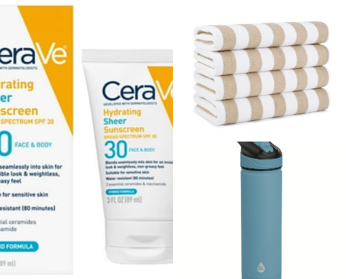 Summer beach bag essentials cover photo collage