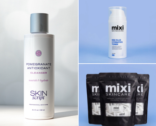 The AM Routine I Actually Use on My Own Dry, Acne-Prone Skin (From a Licensed Esthetician) cover photo collage