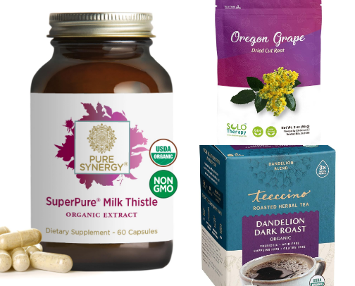 Top herbs for liver health cover photo collage