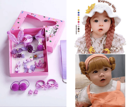 Accesories bayi lucu dan topi bayi cover photo collage